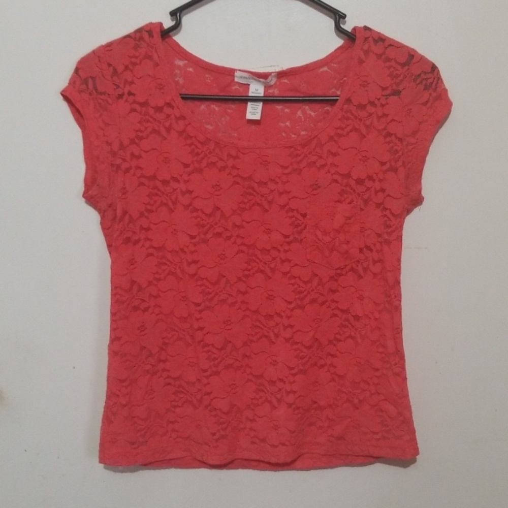 Pink Flower Lace Blouse